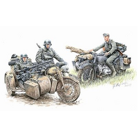 Master Box 1/35 Kradschützen: German Motorcycle Troops on the Move Plastic Model Kit