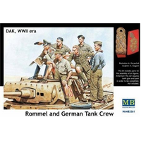 Master Box 1/35 Rommel and German Tank Crew, DAK, WW II era Plastic Model Kit