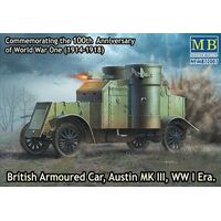 Master Box 1/72 British Armoured Car, Austin, MK III, WW I Era Plastic Model Kit