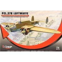 Mirage 1/48 PZL 37B LUFTWAFFE (Twin-engine medium bomber) Plastic Model Kit