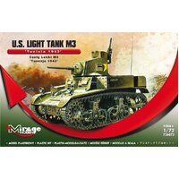 Mirage 1/72 M3 US Light Tank - Tunis 1943 Plastic Model Kit