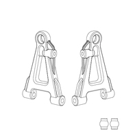 MJX Front Lower Suspension Arms (Including Ball Head) [14220]