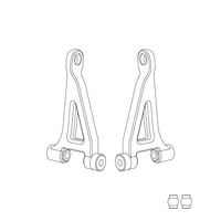 MJX Rear Upper Suspension Arms (Including Ball Head) [14240]