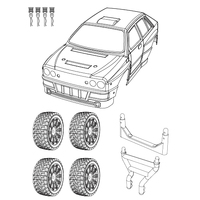 MJX 14302 Lancia Delta Body Shell [1430B]