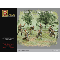 Pegasus 1/72 WWII Russian Infantry Summer Dress (40 piece set)