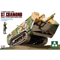 Takom 1/35 French Heavy Tank St.Chamond Early Type/Iron Mask Man Plastic Model Kit