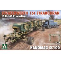 Takom 1/35 Stratenwerth 16t Strabokran 1944/45 Production & Hanomag ss100 Plastic Model Kit [2124]