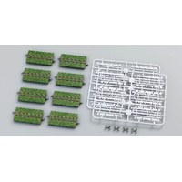 Tomix N Wide Tram Rail S70-WT-G(F) w/Guardrail (Green Track, 8pcs)