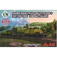 UM-MT 1/72 ARMORED TRAIN of type OB.-3 No 1, 23D Battalion Plastic Model Kit