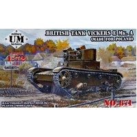 UM-MT 1/72 British Tank Vickers E Mk.A (made for Poland) - resin tracks Plastic Model Kit