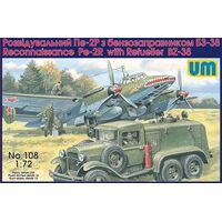 Unimodels 1/72 Reconnaissance Pe-2R with Refueller BZ-38 Plastic Model Kit