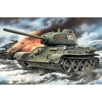 Unimodels 1/72 WWII MEDIUM TANK T-34/85 (model 1944 ) Plastic Model Kit