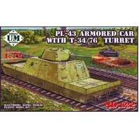 Unimodels 1/72 PL-43 Armored car w/T-34/76 turret Plastic Model Kit