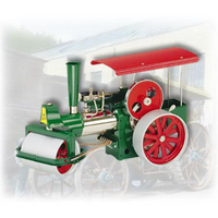 Wilesco D 395 Steam Roller, green, with RC control