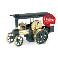 Wilesco D 496 Steam Traction Engine black/brass, with RC control