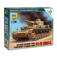 Zvezda 1/100 Pz IV Ausf.D Plastic Model Kit