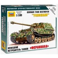 Zvezda 1/100 Sd.Kfz.184 Ferdinand Heavy Tank Destroyer Plastic Model Kit