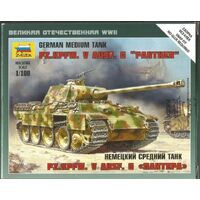 Zvezda 1/100 Pz.Kpfw.V Panther Ausf.A Plastic Model Kit