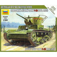 Zvezda 1/100 T-26 mod.1933 Plastic Model Kit