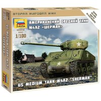 Zvezda 1/100 Sherman M-4 Plastic Model Kit