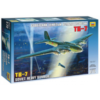 Zvezda 1/72 TB-7 Soviet Bomber (RR) Plastic Model Kit