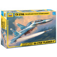 Zvezda 1/72 Sukhoi SU-27 UB Flanker-C Russian Combat Trainer Aircraft Plastic Model Kit