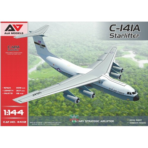 A&A Models 1/144 C-141A military strategic airlifter (2 camos/Vietnam war) Plastic Model Kit [4402]