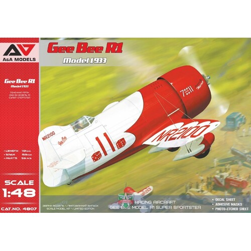 A&A Models 1/48 Gee Bee R1 (1933 version) Plastic Model Kit [4807]