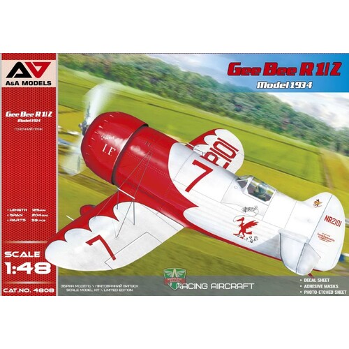 A&A Models 1/48 Gee Bee R1/R2 (1934-1935 release) Plastic Model Kit [4808]