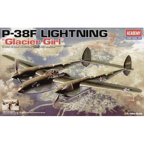 Academy 1/48 P-38F Lighting Glacier Girl Lockheed Plastic Model Kit [12208]