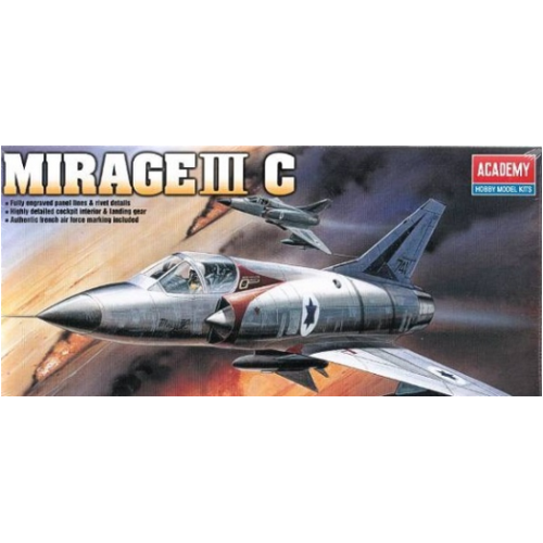 Academy 1/48 Mirage III-C Fighter Plastic Model Kit *Aus Decals* [12247]