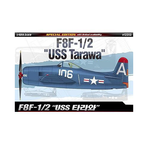 Academy 1/48 F8F-1/2 "USS Tarawa" Le: Bearcat Plastic Model Kit [12313]