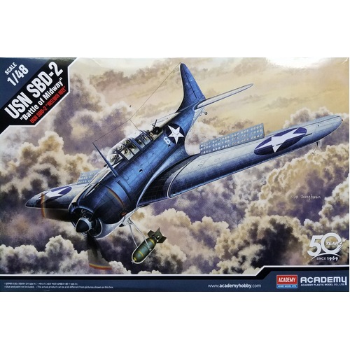 Academy 1/48 USN SBD-2 "Midway" Plastic Model Kit [12335]