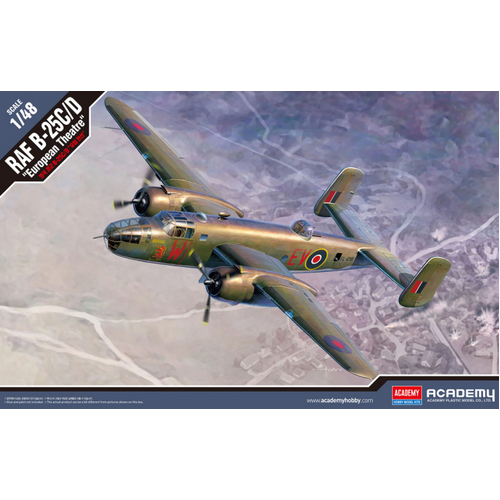 Academy 1/48 RAF B-25C/D "European Theatre" Plastic Model Kit [12339]