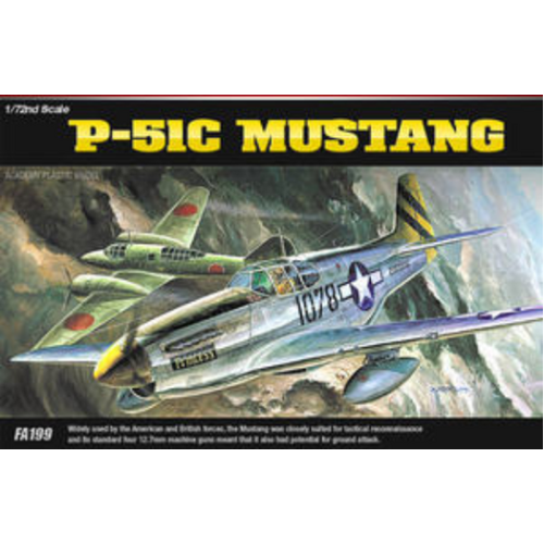 Academy 1/72 P-51C Mustang Plastic Model Kit [12441]