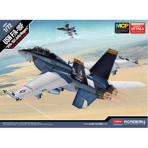 Academy 1/72 USN F/A-18F "VFA-103 Jolly Rogers" MCP Hornet Plastic Model Kit [12535]