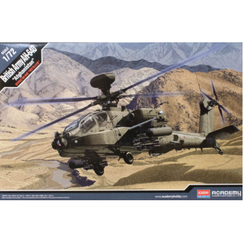 Academy 1/72 British Army AH-64 "Afghanistan" Apache Plastic Model Kit [12537]