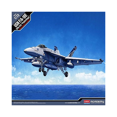 Academy 1/72 USN F/A-18E VFA-143 "Pukin Dogs" Super Hornet Plastic Model Kit [12547]