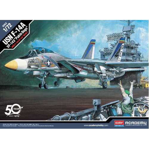 Academy 1/72 USN F-14A "VF-143 Pukin Dogs" Plastic Model Kit [12563]