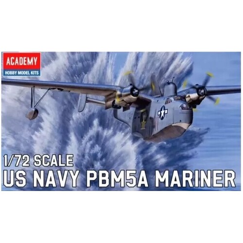 Academy 1/72 USN PBM-5A Mariner Flying Boat Plastic Model Kit *Aus Decals*