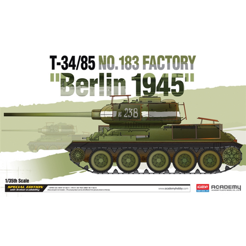 Academy 1/35 Soviet Medium Tank T-34-85 "Ural Tank Factory No. 183" Plastic Model Kit