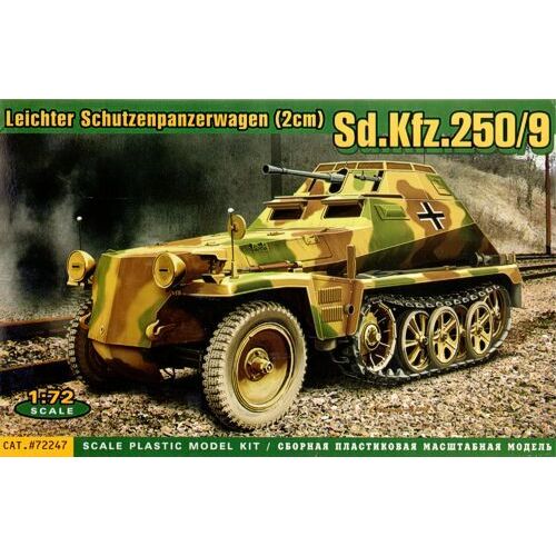 Ace Model 1/72 SdKfz.250/9 arm. Halftrack Plastic Model Kit [72247]