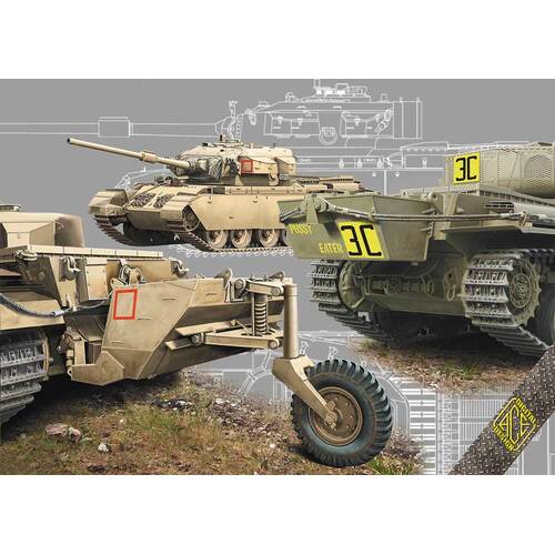 Ace Model 1/72 Long Range Centurions Mk.5 LR / Mk.5/1 Plastic Model Kit *Aus Decals* [72428]