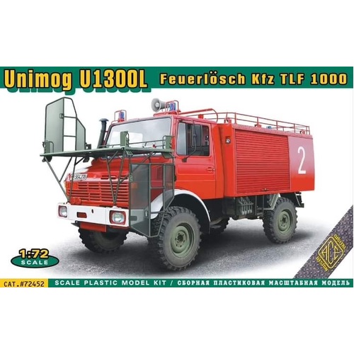 Ace Model 1/72 Unimog U 1300L Feuerloesch Kfz TLF 1000 Plastic Model Kit [72452]