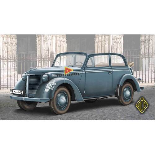 Ace Model 1/72 1938 Olympia Stabswagen (Staff Car) Cabriolet Plastic Model Kit [72507]