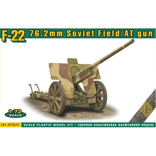 Ace Model 1/72 F-22 76,2mm Soviet AT Gun Plastic Model Kit [72572]