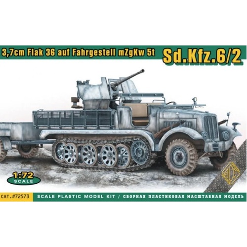 Ace Model 1/72 3,7cm Flak36 auf Fahrgestell mZgKw 5t Plastic Model Kit [72573]