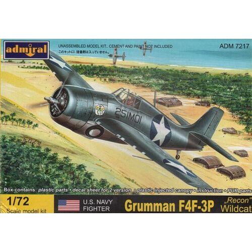 Admiral 1/72 Grumman F4F-3P Wildcat Plastic Model Kit [ADM7217]