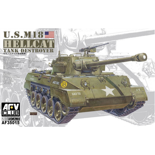 AFV Club 1/35 M18 Hellcat Tank Destroyer Plastic Model Kit [AF35015]