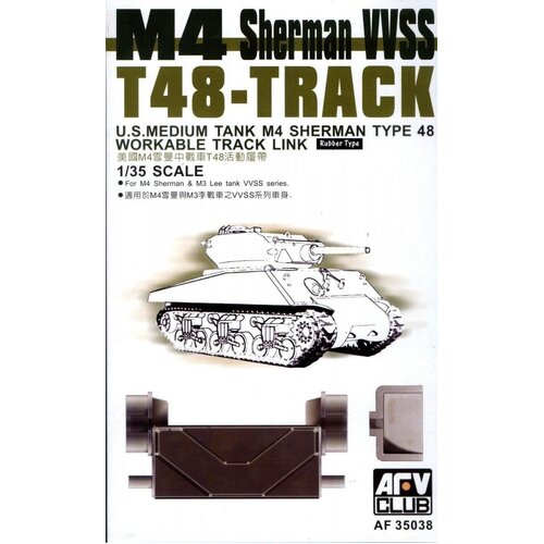 AFV Club 1/35 T48 Track For M4 Sherman/M3 Lee VVSS Series Conversion Kit [AF35038]